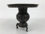 Japanese Bronze Usubata Flower Vase Vtg Ikebana Arrangement 2pc Kabin UB65-KT - Vase-chidorivintage.com