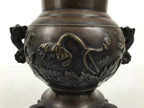 Japanese Bronze Usubata Flower Vase Vtg Ikebana Arrangement 2pc Kabin UB65-KT - Vase-chidorivintage.com