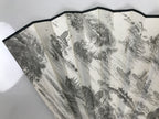 Chinese Paper Folding Fan Sensu Bamboo Frame White Black Kanji Grand Canal 5D91-AD - Fan-chidorivintage.com