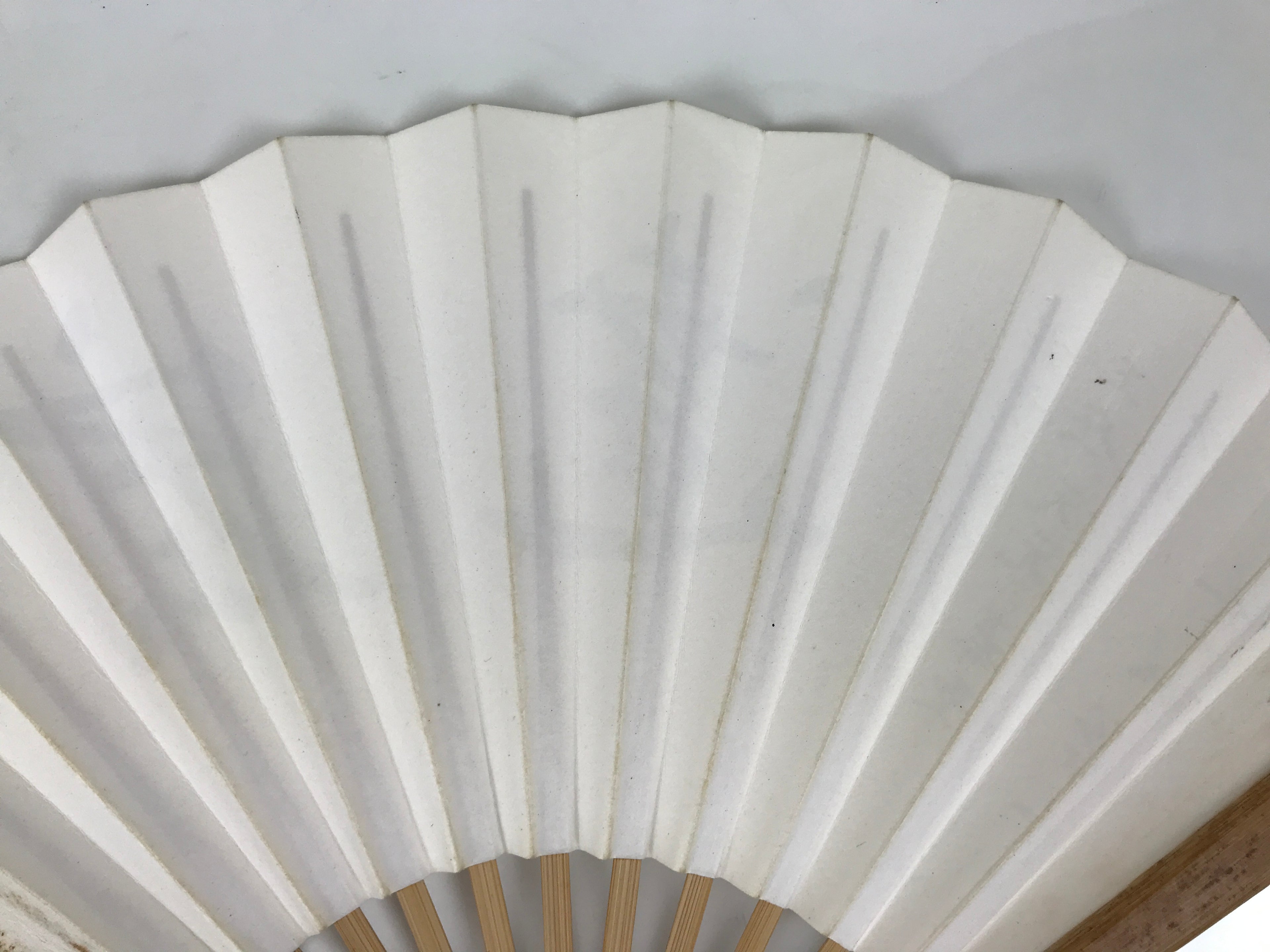 Japanese Paper Folding Fan Sensu Bamboo Frame White Kanji Calligraphy Igo 5D94-AD - Fan-chidorivintage.com