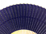 Japanese Paper Folding Fan Sensu Bamboo Frame Purple Gold Buddhist Sutra 5D96-AD - Fan-chidorivintage.com