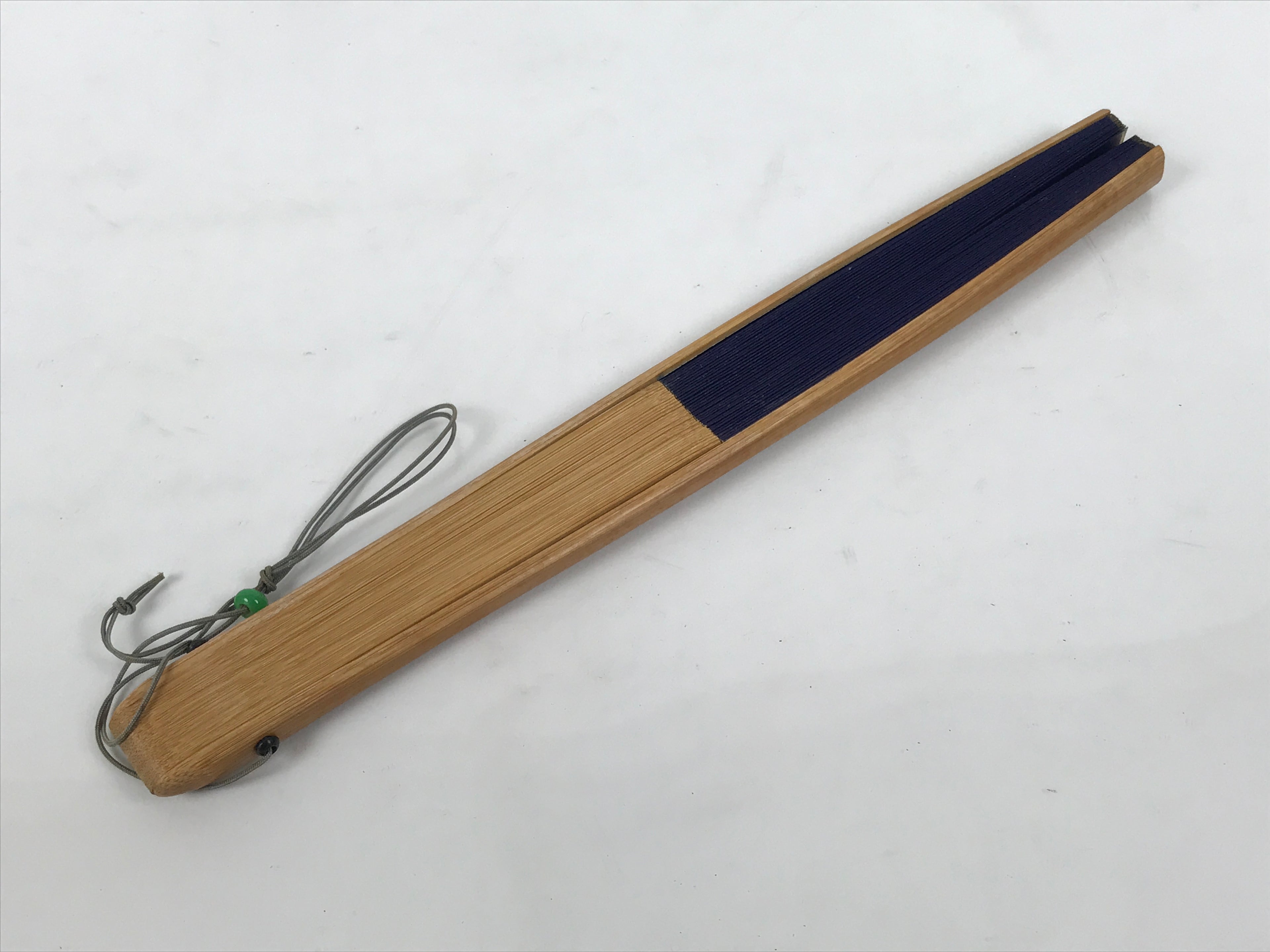 Japanese Paper Folding Fan Sensu Bamboo Frame Purple Gold Buddhist Sutra 5D96-AD - Fan-chidorivintage.com