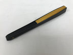 Japanese Paper Folding Fan Sensu Vtg Black Metal Frame Decorative Gold 5D46-AD - Fan-chidorivintage.com