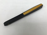 Japanese Paper Folding Fan Sensu Vtg Black Metal Frame Decorative Gold 5D46-AD - Fan-chidorivintage.com