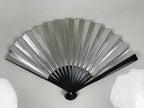 Japanese Paper Folding Fan Sensu Vtg Lacquered Bamboo Gold Silver Formal 5D47-AD - Fan-chidorivintage.com