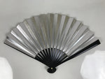 Japanese Paper Folding Fan Sensu Vtg Lacquered Bamboo Gold Silver Formal 5D47-AD - Fan-chidorivintage.com
