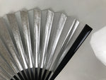 Japanese Paper Folding Fan Sensu Vtg Lacquered Bamboo Gold Silver Formal 5D47-AD - Fan-chidorivintage.com