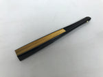 Japanese Paper Folding Fan Sensu Vtg Lacquered Bamboo Gold Silver Formal 5D47-AD - Fan-chidorivintage.com