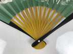 Japanese Paper Folding Fan Sensu Vtg Bamboo Frame Tea Ceremony Bird Plant 5D97-AD - Fan-chidorivintage.com