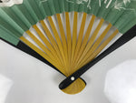 Japanese Paper Folding Fan Sensu Vtg Bamboo Frame Tea Ceremony Bird Plant 5D97-AD - Fan-chidorivintage.com