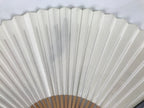 Japanese Paper Folding Fan Vtg Sensu Bamboo Frame Black Pond Koi Fish Carp 5D49-AD - Fan-chidorivintage.com