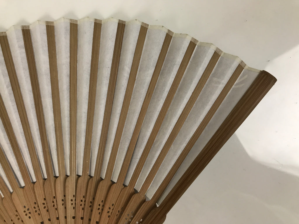 Japanese Paper Folding Fan Vtg Sensu Bamboo Frame Blue Pond Dragonflies 5D50-AD - Fan-chidorivintage.com