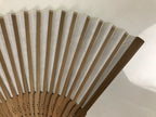 Japanese Paper Folding Fan Vtg Sensu Bamboo Frame Blue Pond Dragonflies 5D50-AD - Fan-chidorivintage.com