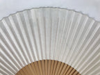 Japanese Paper Folding Fan Vtg Sensu Bamboo Frame Purple Wisteria Flowers 5D52-AD - Fan-chidorivintage.com