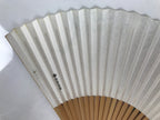 Japanese Paper Folding Fan Vtg Sensu Bamboo Frame Purple Wisteria Flowers 5D52-AD - Fan-chidorivintage.com