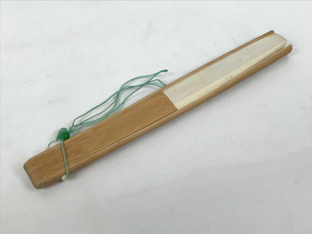 Japanese Paper Folding Fan Vtg Sensu Bamboo Frame Purple Wisteria Flowers 5D52-AD - Fan-chidorivintage.com