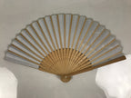 Japanese Paper Folding Fan Vtg Sensu Bamboo Cutout Frame Penguins Blue 5D54-AD - Fan-chidorivintage.com
