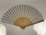 Japanese Paper Folding Fan Vtg Sensu Bamboo Cutout Frame Penguins Blue 5D54-AD - Fan-chidorivintage.com