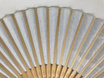 Japanese Paper Folding Fan Vtg Sensu Bamboo Cutout Frame Penguins Blue 5D54-AD - Fan-chidorivintage.com