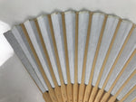 Japanese Paper Folding Fan Vtg Sensu Bamboo Cutout Frame Penguins Blue 5D54-AD - Fan-chidorivintage.com