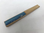 Japanese Paper Folding Fan Vtg Sensu Bamboo Cutout Frame Penguins Blue 5D54-AD - Fan-chidorivintage.com
