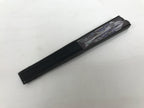 Japanese Fabric Folding Fan Sensu Vtg Black Bamboo Frame Purple Iris Flower 5D59-AD - Fan-chidorivintage.com