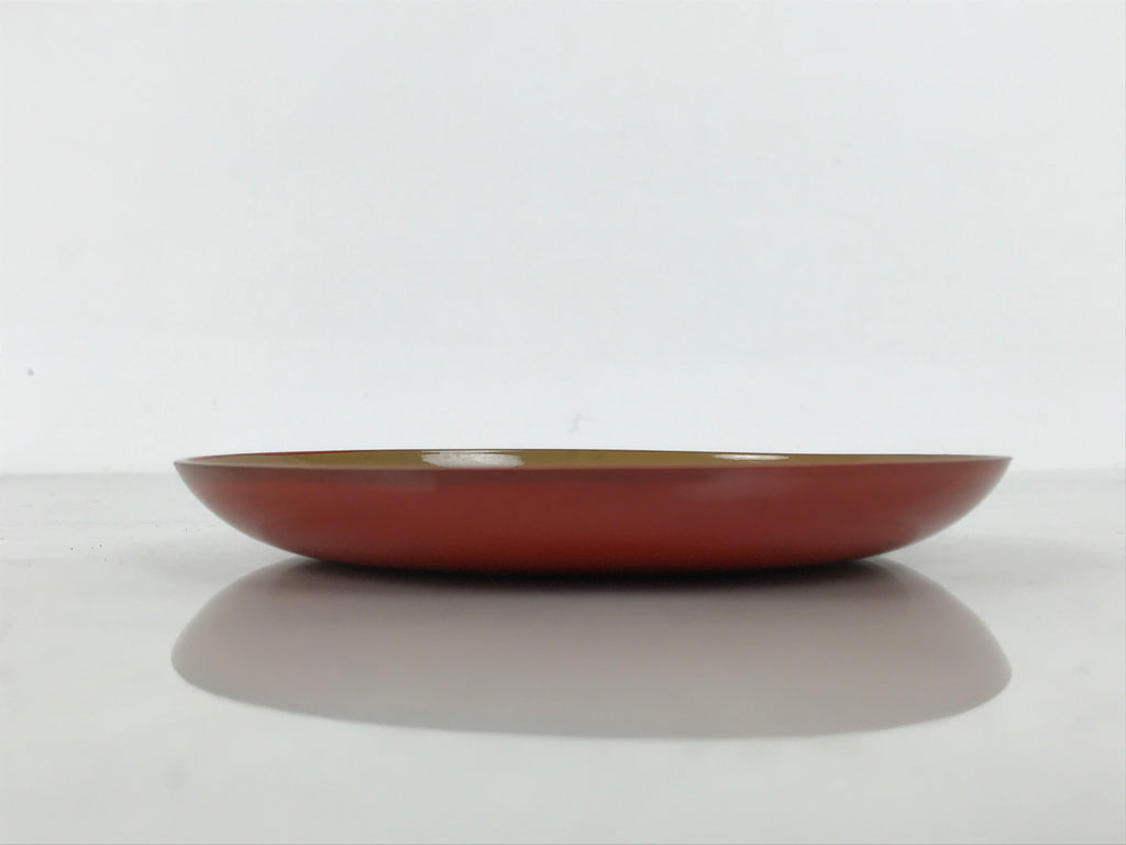 Japanese Lacquer Replica Resin Meimeizara Small Plate Tea Ceremony Floral L655-KT - Lacquerware-chidorivintage.com