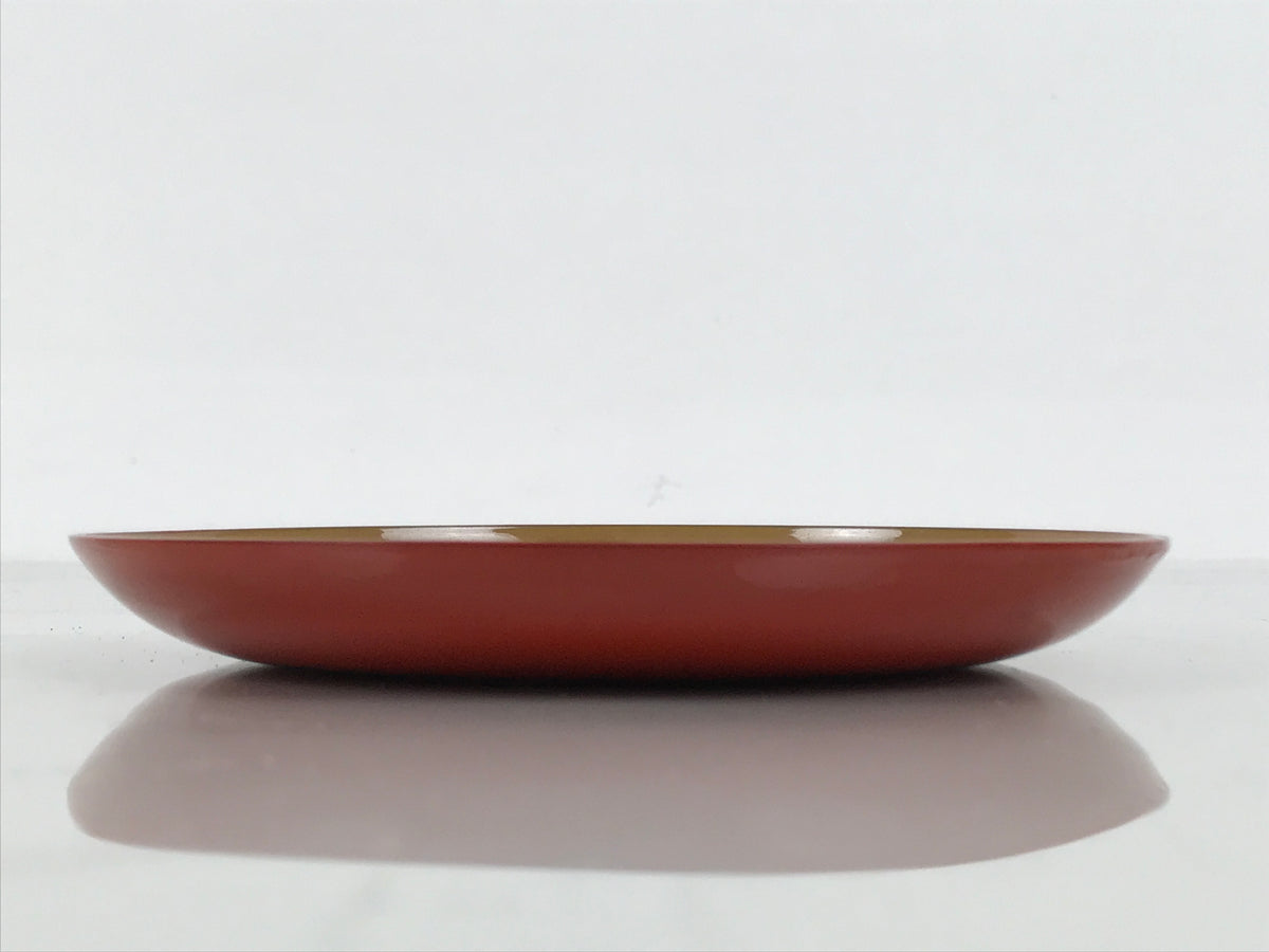 Japanese Lacquer Replica Resin Meimeizara Small Plate Tea Ceremony Floral L656-KT - Lacquerware-chidorivintage.com