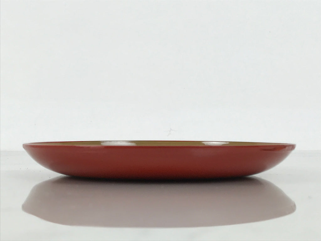 Japanese Lacquer Replica Resin Meimeizara Small Plate Tea Ceremony Floral L656-KT - Lacquerware-chidorivintage.com