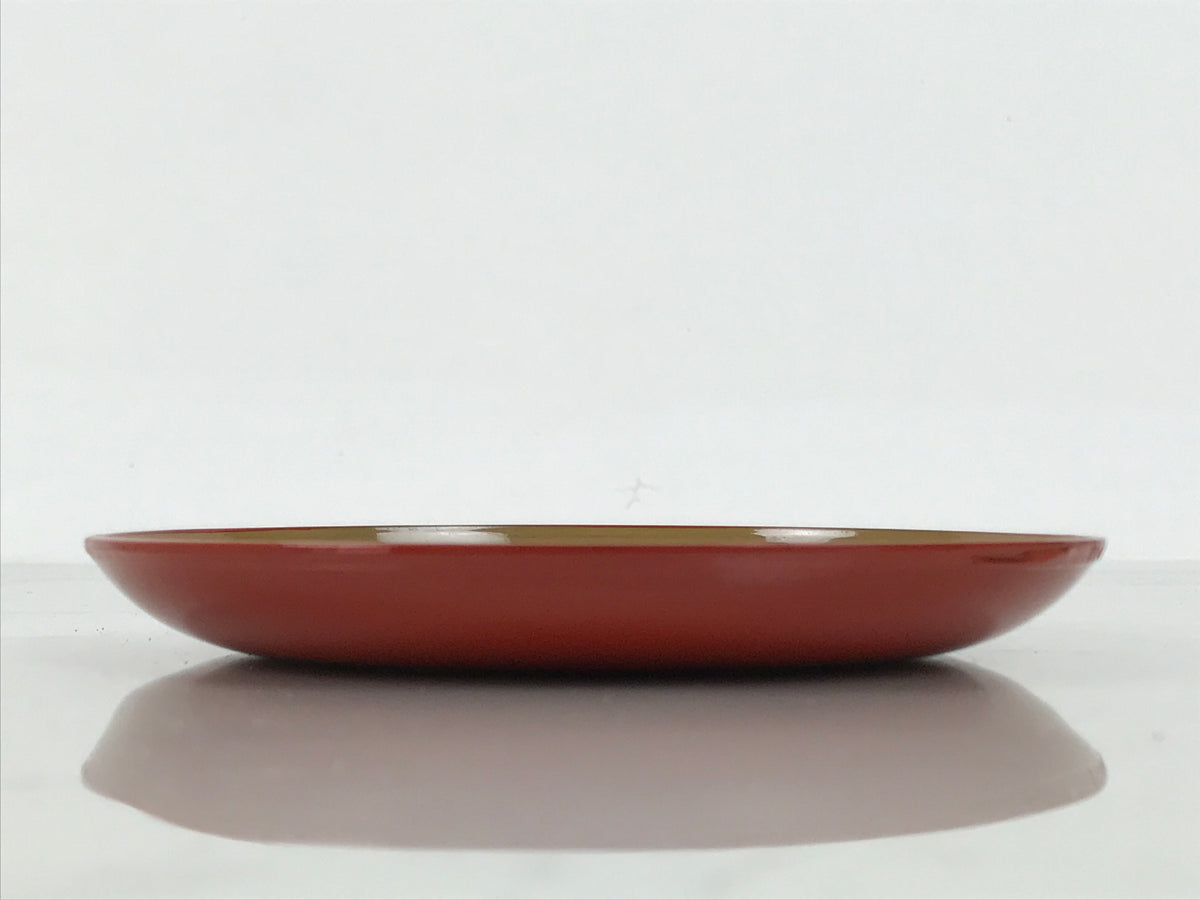 Japanese Lacquer Replica Resin Meimeizara Small Plate Tea Ceremony Floral L656-KT - Lacquerware-chidorivintage.com