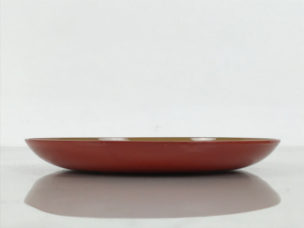 Japanese Lacquer Replica Resin Meimeizara Small Plate Tea Ceremony Floral L656-KT - Lacquerware-chidorivintage.com