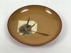 Japanese Lacquer Replica Resin Meimeizara Small Plate Tea Ceremony Floral L657-KT - Lacquerware-chidorivintage.com