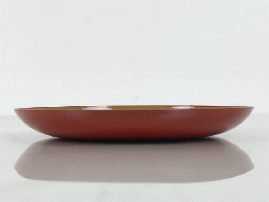 Japanese Lacquer Replica Resin Meimeizara Small Plate Tea Ceremony Floral L657-KT - Lacquerware-chidorivintage.com