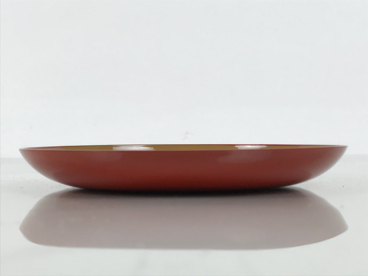 Japanese Lacquer Replica Resin Meimeizara Small Plate Tea Ceremony Floral L657-KT - Lacquerware-chidorivintage.com