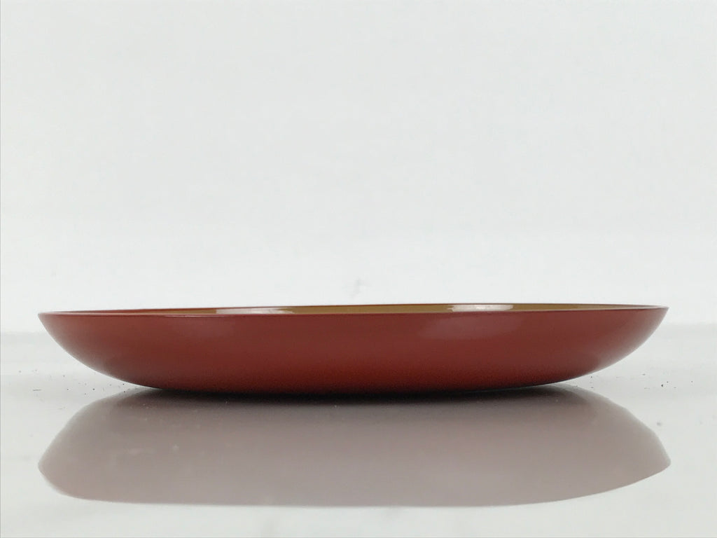 Japanese Lacquer Replica Resin Meimeizara Small Plate Tea Ceremony Floral L657-KT - Lacquerware-chidorivintage.com