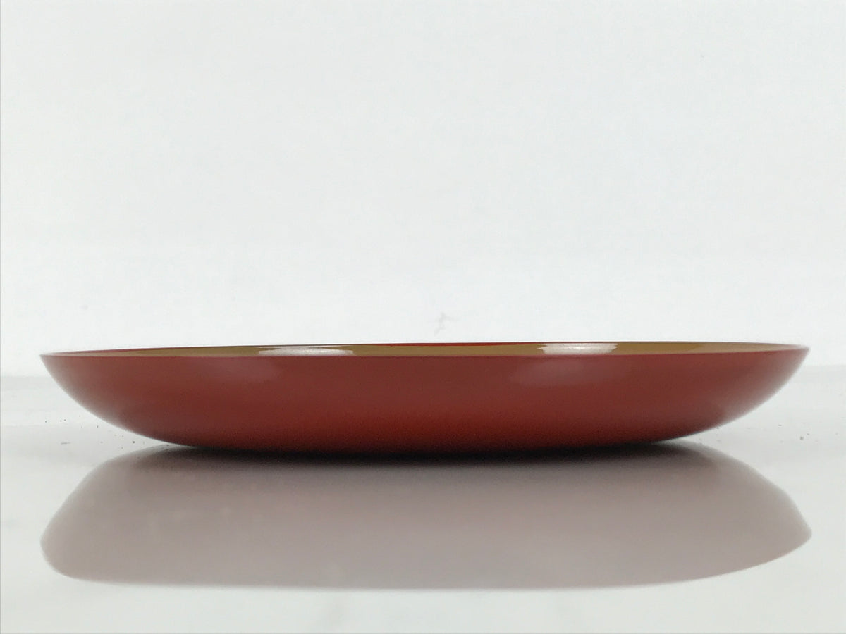 Japanese Lacquer Replica Resin Meimeizara Small Plate Tea Ceremony Floral L657-KT - Lacquerware-chidorivintage.com