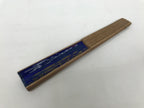 Japanese Fabric Folding Fan Vtg Sensu Bamboo Frame Blue Nagoya Castle 5D99-AD - Fan-chidorivintage.com