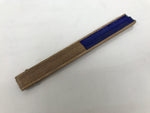 Japanese Fabric Folding Fan Vtg Sensu Bamboo Frame Blue Nagoya Castle 5D99-AD - Fan-chidorivintage.com