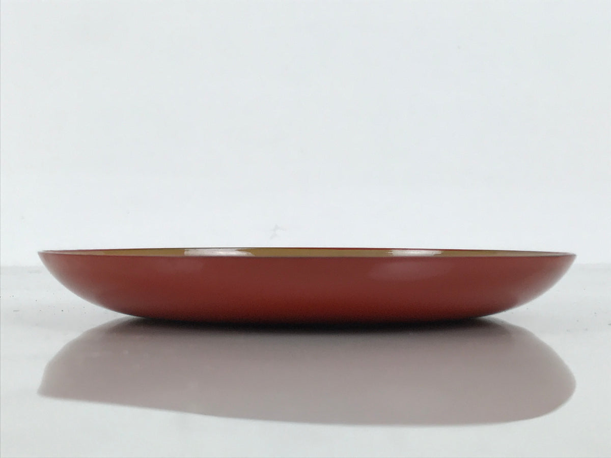 Japanese Lacquer Replica Resin Meimeizara Small Plate Tea Ceremony Floral L658-KT - Lacquerware-chidorivintage.com