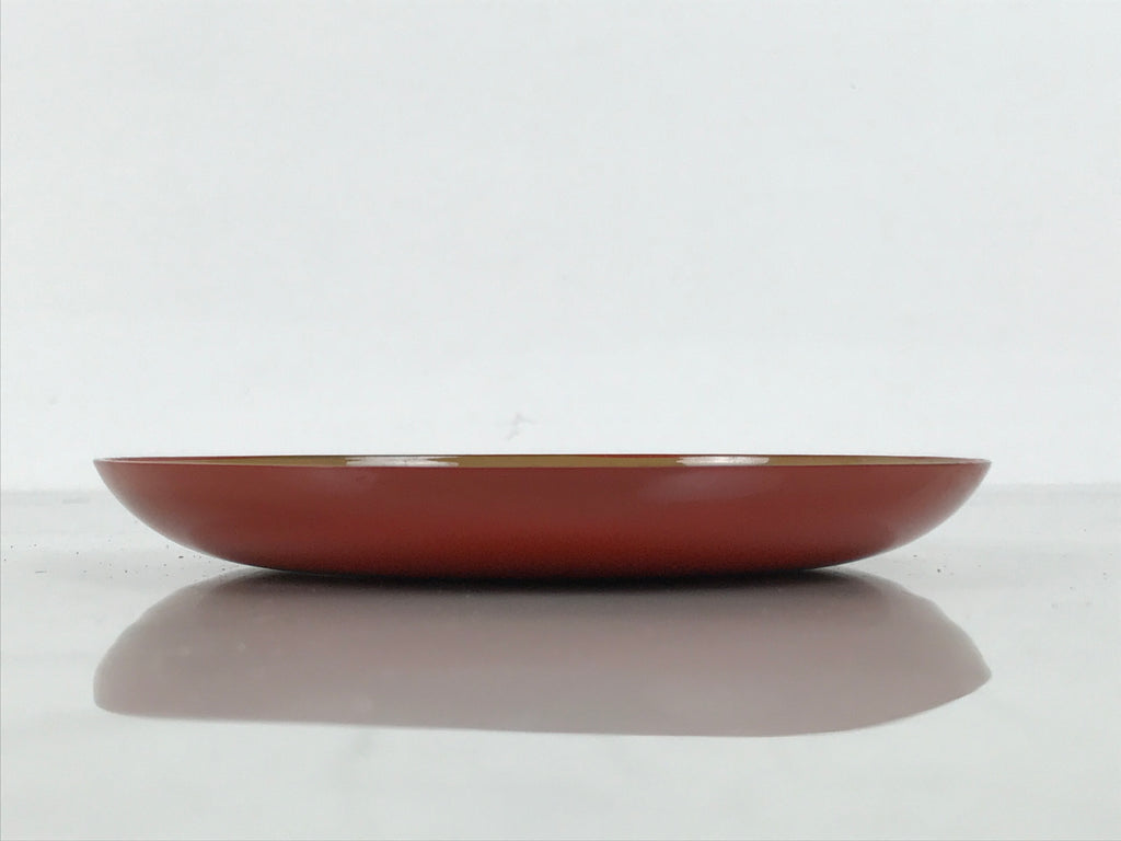 Japanese Lacquer Replica Resin Meimeizara Small Plate Tea Ceremony Floral L658-KT - Lacquerware-chidorivintage.com