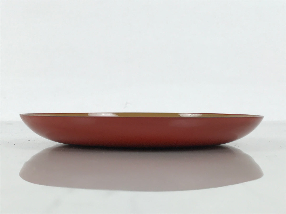 Japanese Lacquer Replica Resin Meimeizara Small Plate Tea Ceremony Floral L658-KT - Lacquerware-chidorivintage.com