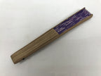 Japanese Fabric Folding Fan Sensu Vtg Bamboo Frame Cherry Blossoms Purple 5D61-AD - Fan-chidorivintage.com