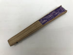 Japanese Fabric Folding Fan Sensu Vtg Bamboo Frame Cherry Blossoms Purple 5D61-AD - Fan-chidorivintage.com