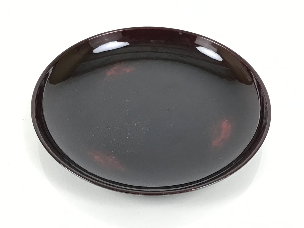 Japanese Lacquered Wooden Meimeizara Small Plate Vtg Tea Ceremony Brown L646-KT - Lacquerware-chidorivintage.com