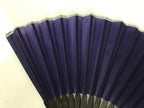 Japanese Fabric Folding Fan Sensu Vtg Bamboo Frame Purple Blue Gradient 5D62-AD - Fan-chidorivintage.com