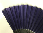 Japanese Fabric Folding Fan Sensu Vtg Bamboo Frame Purple Blue Gradient 5D62-AD - Fan-chidorivintage.com