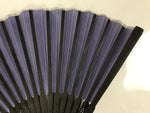 Japanese Fabric Folding Fan Sensu Vtg Bamboo Frame Purple Blue Gradient 5D62-AD - Fan-chidorivintage.com