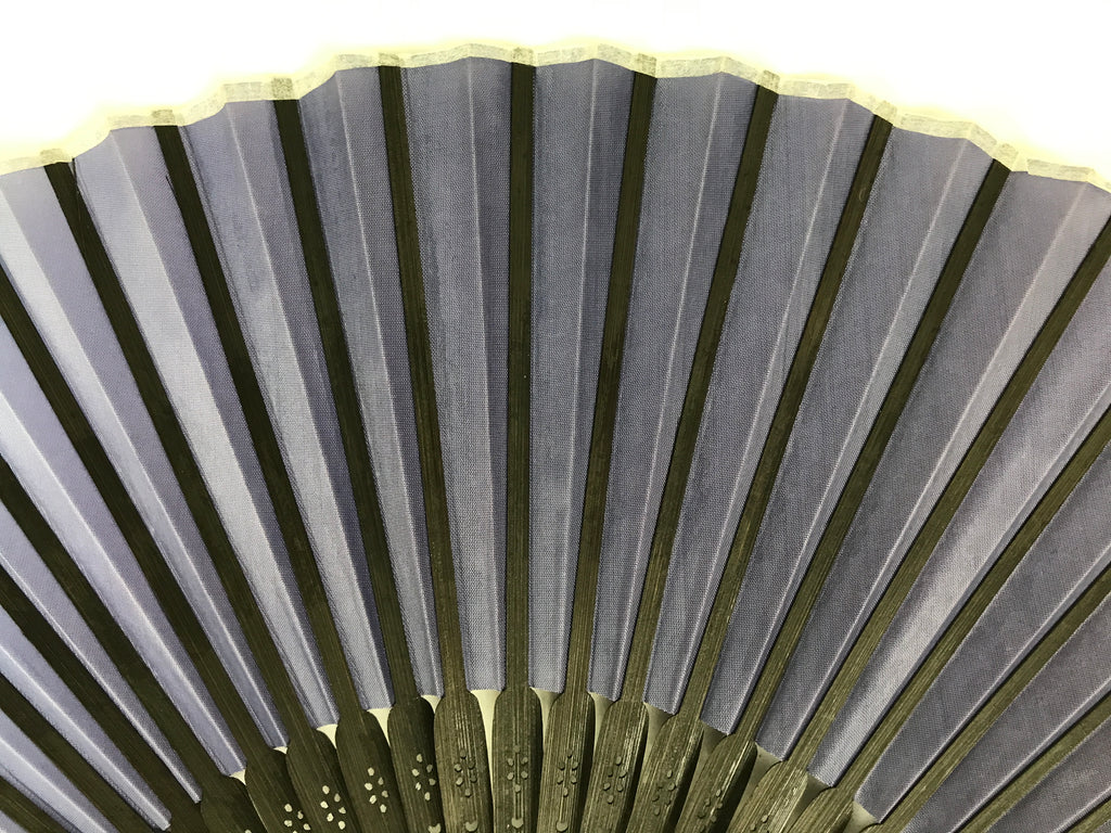 Japanese Fabric Folding Fan Sensu Vtg Bamboo Frame Purple Blue Gradient 5D62-AD - Fan-chidorivintage.com