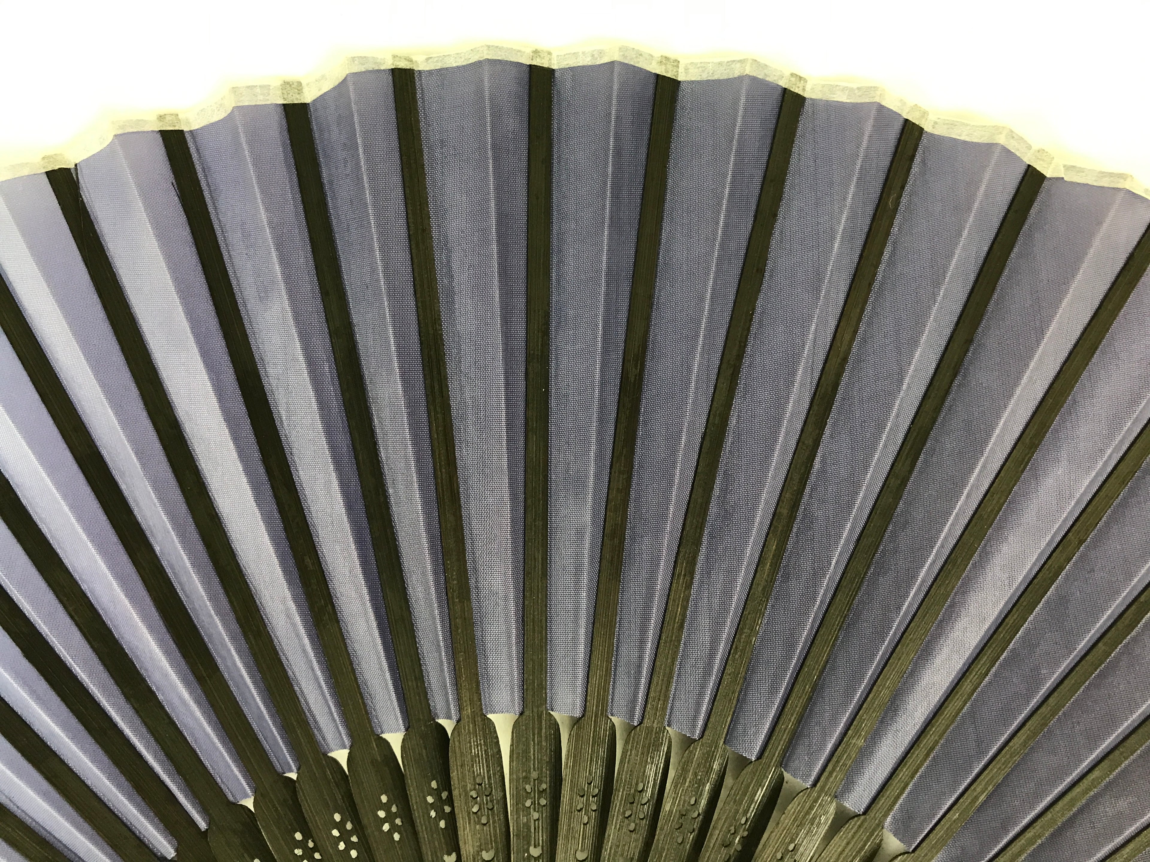 Japanese Fabric Folding Fan Sensu Vtg Bamboo Frame Purple Blue Gradient 5D62-AD - Fan-chidorivintage.com