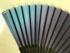 Japanese Fabric Folding Fan Sensu Vtg Bamboo Frame Purple Blue Gradient 5D62-AD - Fan-chidorivintage.com